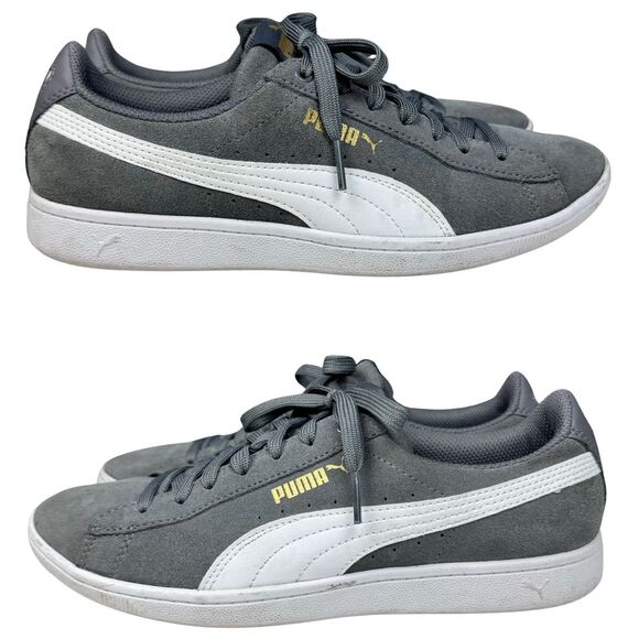 PUMA Women's Sneakers Shoes Suede Low Top Lace Up Size 8 Gray Athleisure Retro - Picture 3 of 8